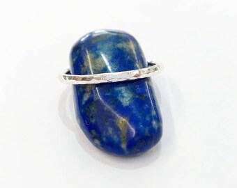 Hammered Sterling Silver Stacking Ring - Made to Order - Available in Any Size