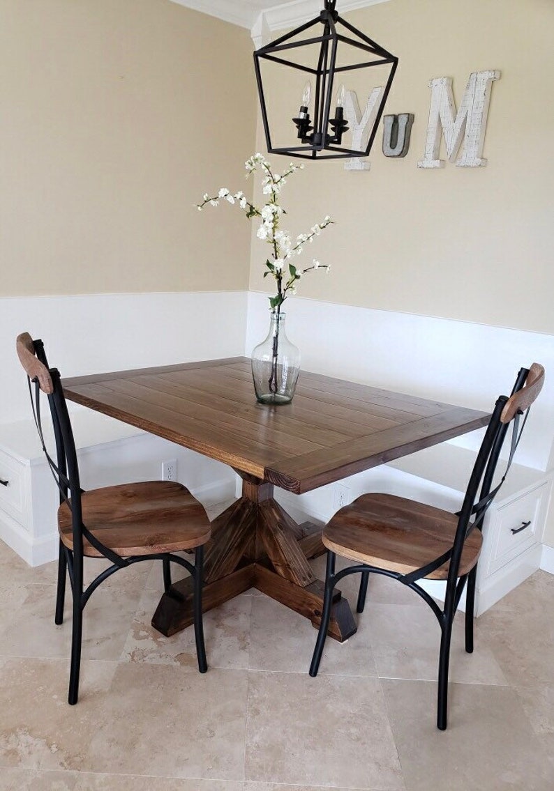 Farmhouse Pedestal Table local Only Etsy