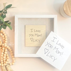 Framed Handwritten Note, Personalized Handwriting Gift, Handwritten Note on Wood, Engraved Handwriting, Framed Handwriting, Handwriting Gift