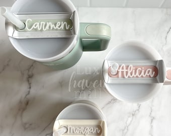 Stanley Name Plates Lid Toppers Cup Accessories Personalized - Etsy