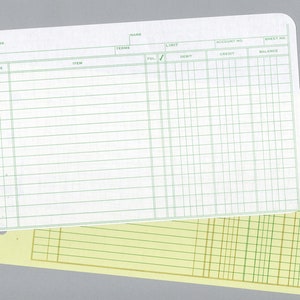 Ledger sheets - pack of 6 sheets