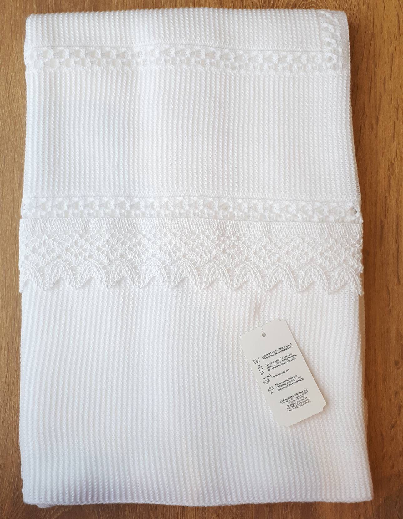 Spanish Knitted Baby Shawl Blanket Wrap Throw / Pram Cot Etsy