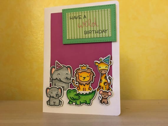 Handmade Birthday Card Wild Wild Birthday Card Handmade