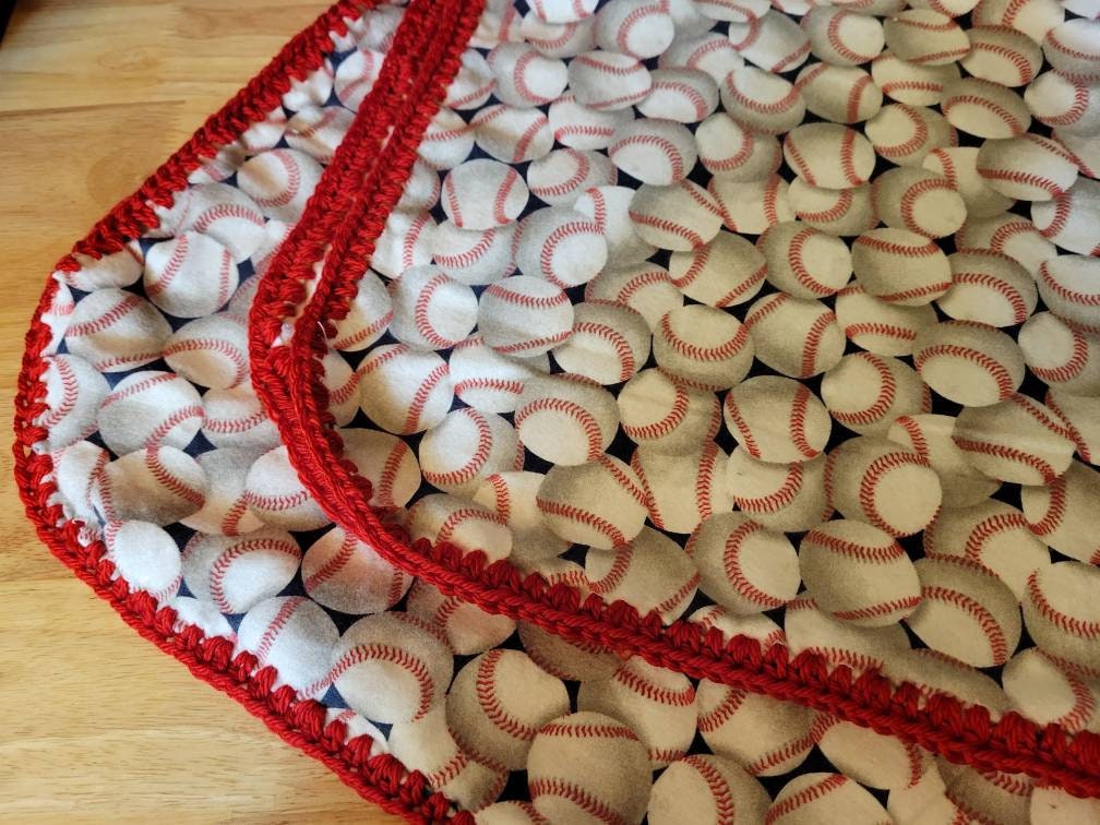 Flannel Receiving Blanket With Crochet Edge Etsy