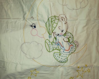 Embroidered baby blanket
