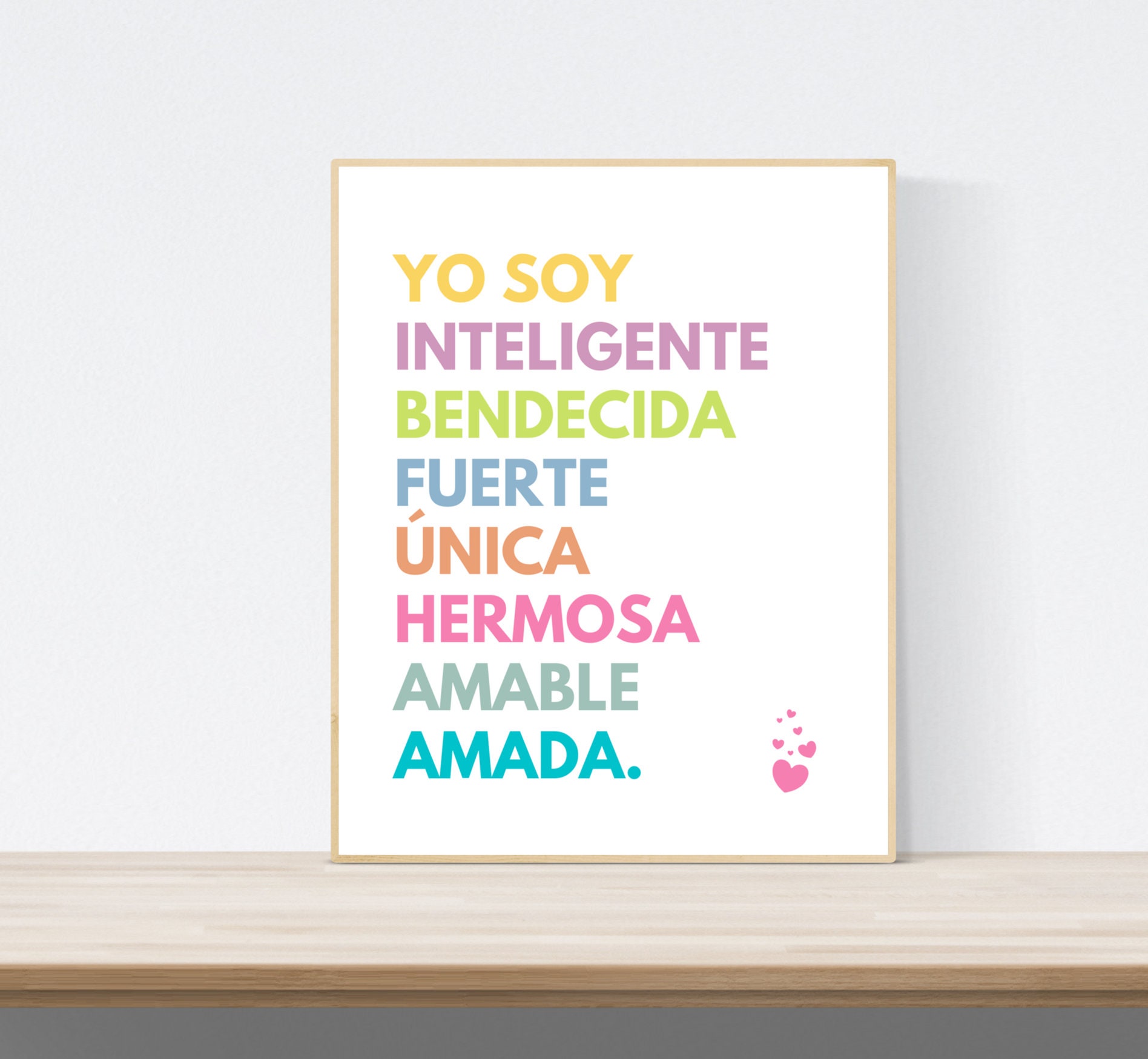 Spanish Kids Printable Art: Girls Affirmation Soy Hermosa Kids - Etsy