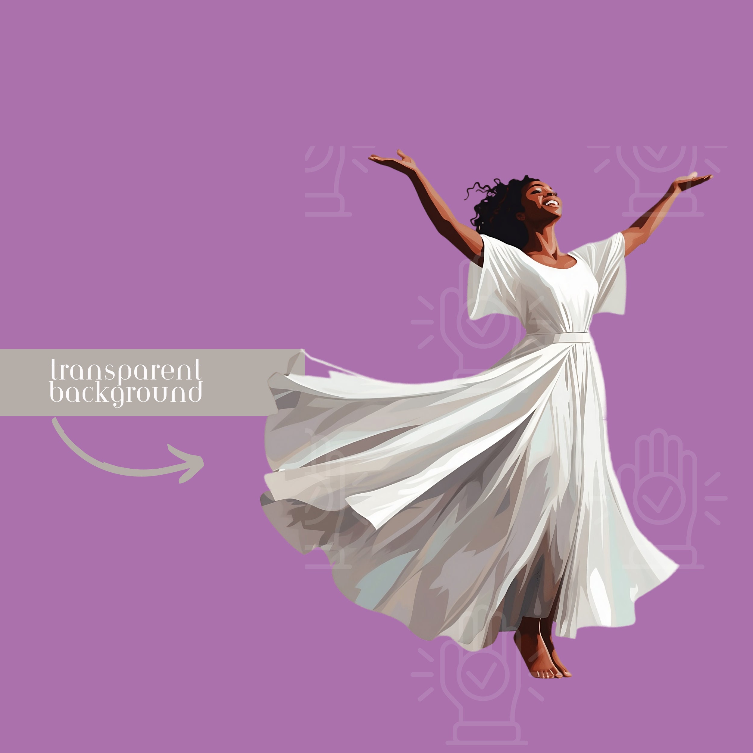 Church Praise Dance Clipart - b2yfxic