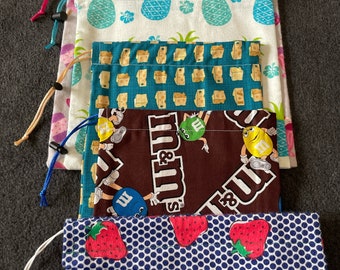 Food Prints Handmade Drawstring Bag(s)