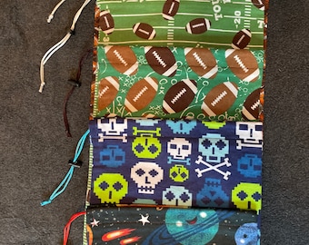 Football and Skulls Handmade Drawstring Bag(s)