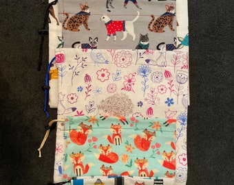 More Assorted Animal Prints Handmade Drawstring Bag(s)