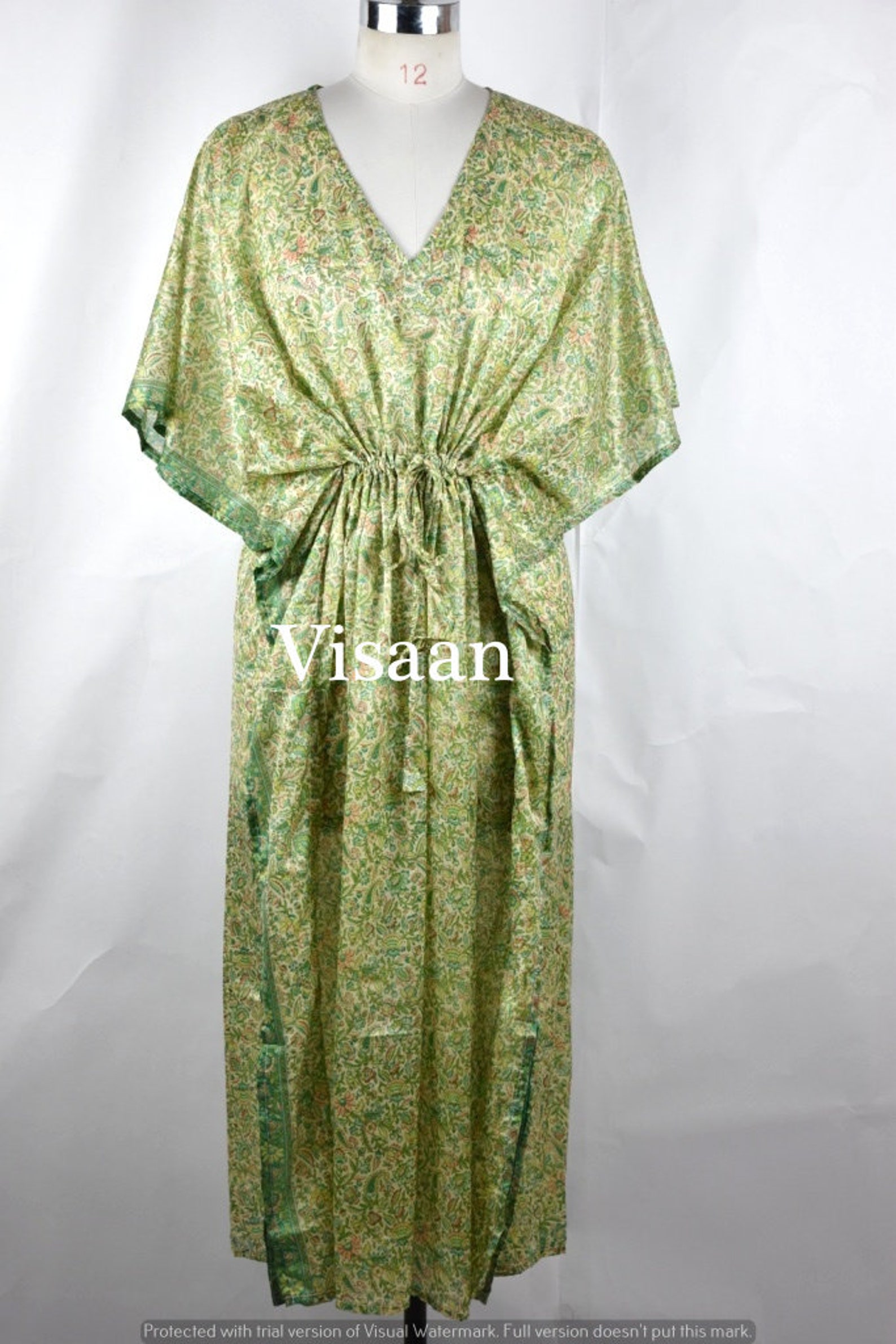 recycled sari silk robe