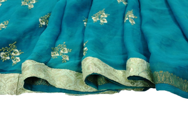 Vintage Silk Sari Indian Vintage Pure Silk Sari Long Floral Printed Ethnic Culture Sari 5 Yrd Women/'s Decorative Traditional Pure Silk Sari