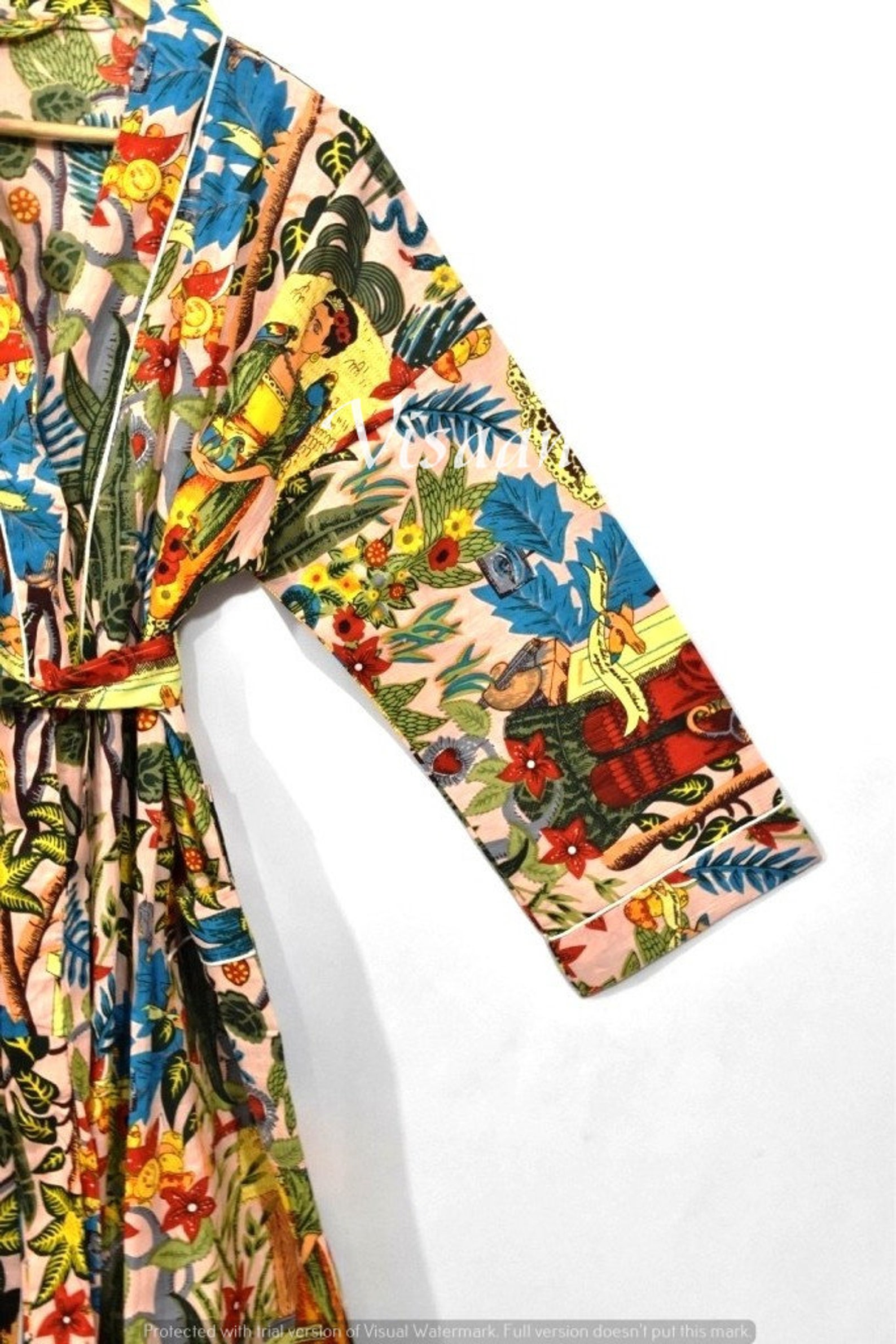 Frida Kahlo Print Kimono Handmade Women's Night Wear Robe | Etsy