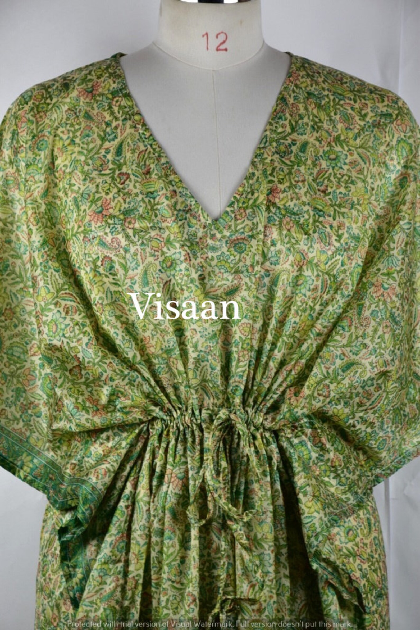 recycled sari silk robe