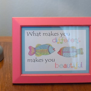 What Makes You Different Makes You Beautiful, pastel and pencil print image 2
