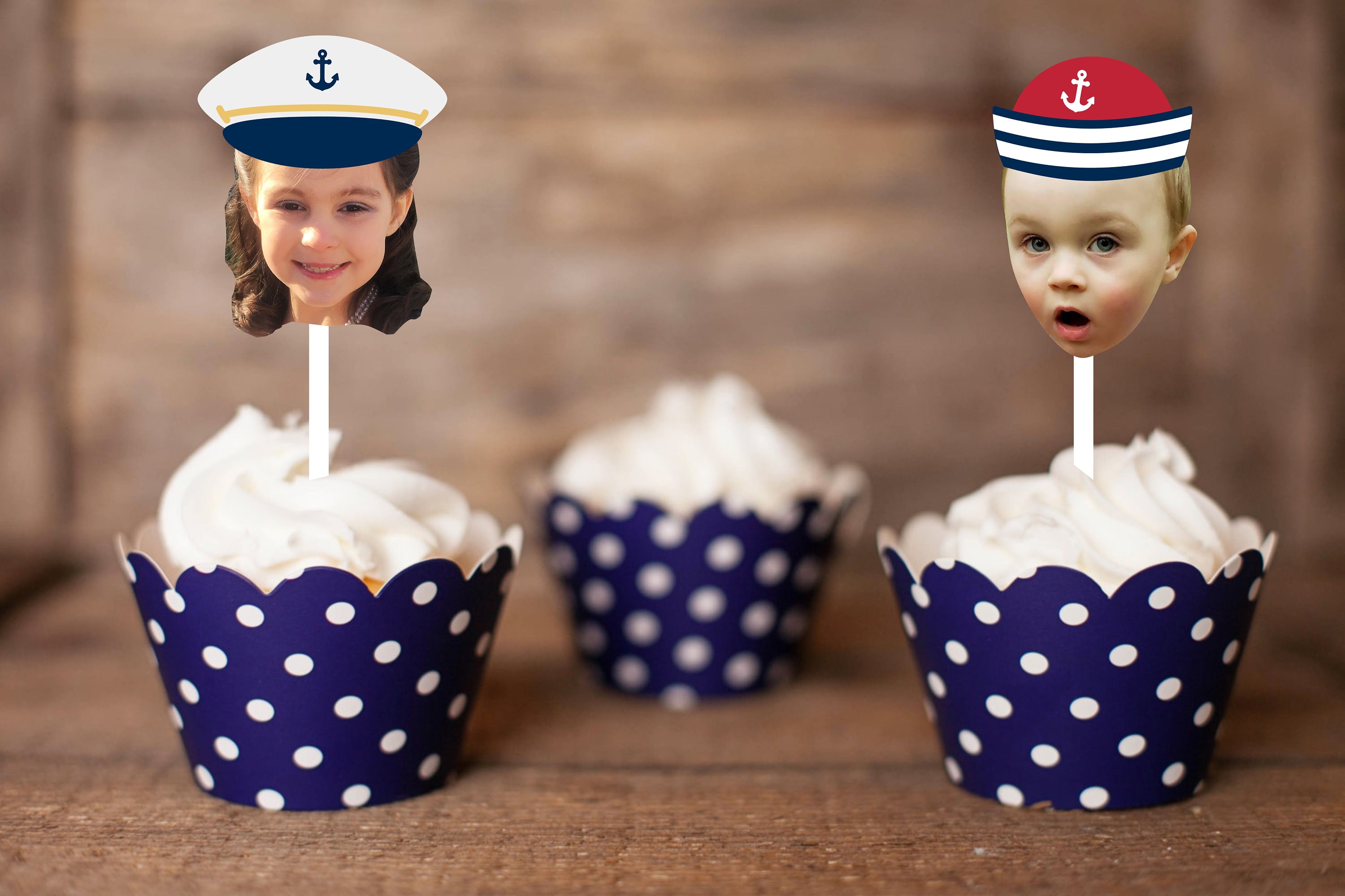 Nautical Cupcake Toppers 