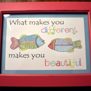 What Makes You Different Makes You Beautiful, pastel and pencil print image 1