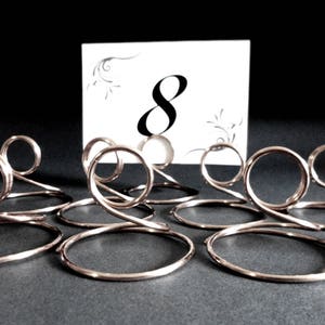Porta numeri da tavolo in argento, porta cartelli in argento, porta numeri da tavolo per matrimoni, in alluminio argentato, per biglietti fino a 5" x 7"