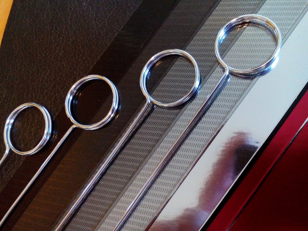 Set of 4 Silver Table Number Holders, Tall Place Card Holders Sticks