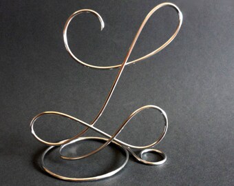 Silver or Gold Monogram Cake Topper
