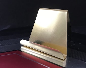 Brass business cards holders. Holds up to 20 business cards