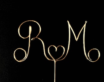 Cake Topper - Wedding cake topper - Classic Monogram cake topper