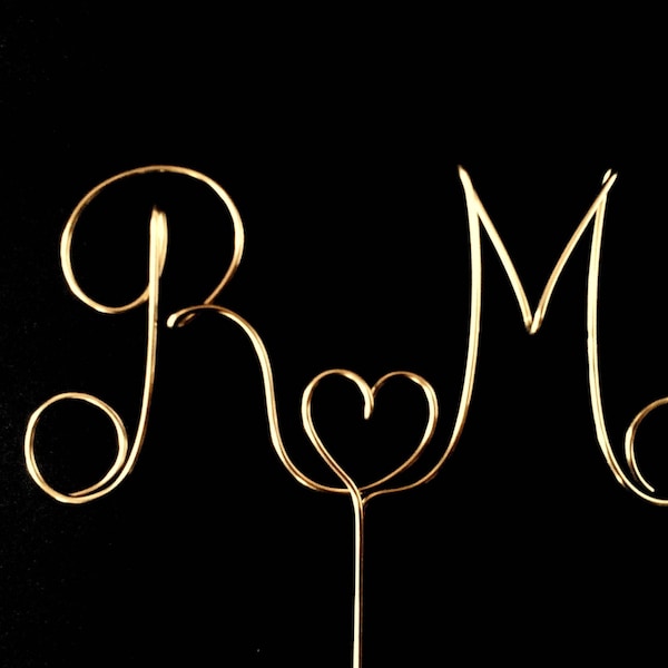 Cake Topper - Wedding cake topper - Classic Monogram cake topper