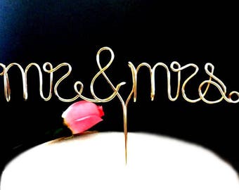 Mr Mrs Cake Topper, Gold cake topper, Silver cake topper, Dr & Dr Cake Topper