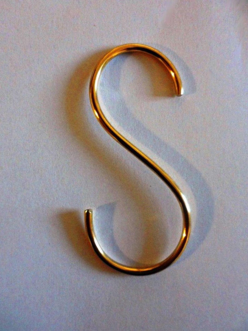 Set of 4 Brass s Hooks. Solid Gold Brass. Kitchen Etsy