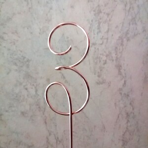 Wire Table Numbers, Gold Brass, Silver Aluminum, Metal Numbers Stems ...