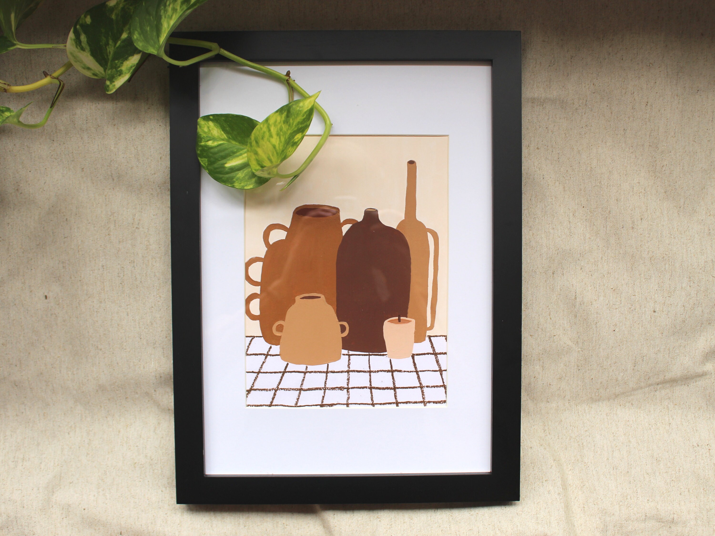 Illustration Peinte Les Multi Vases