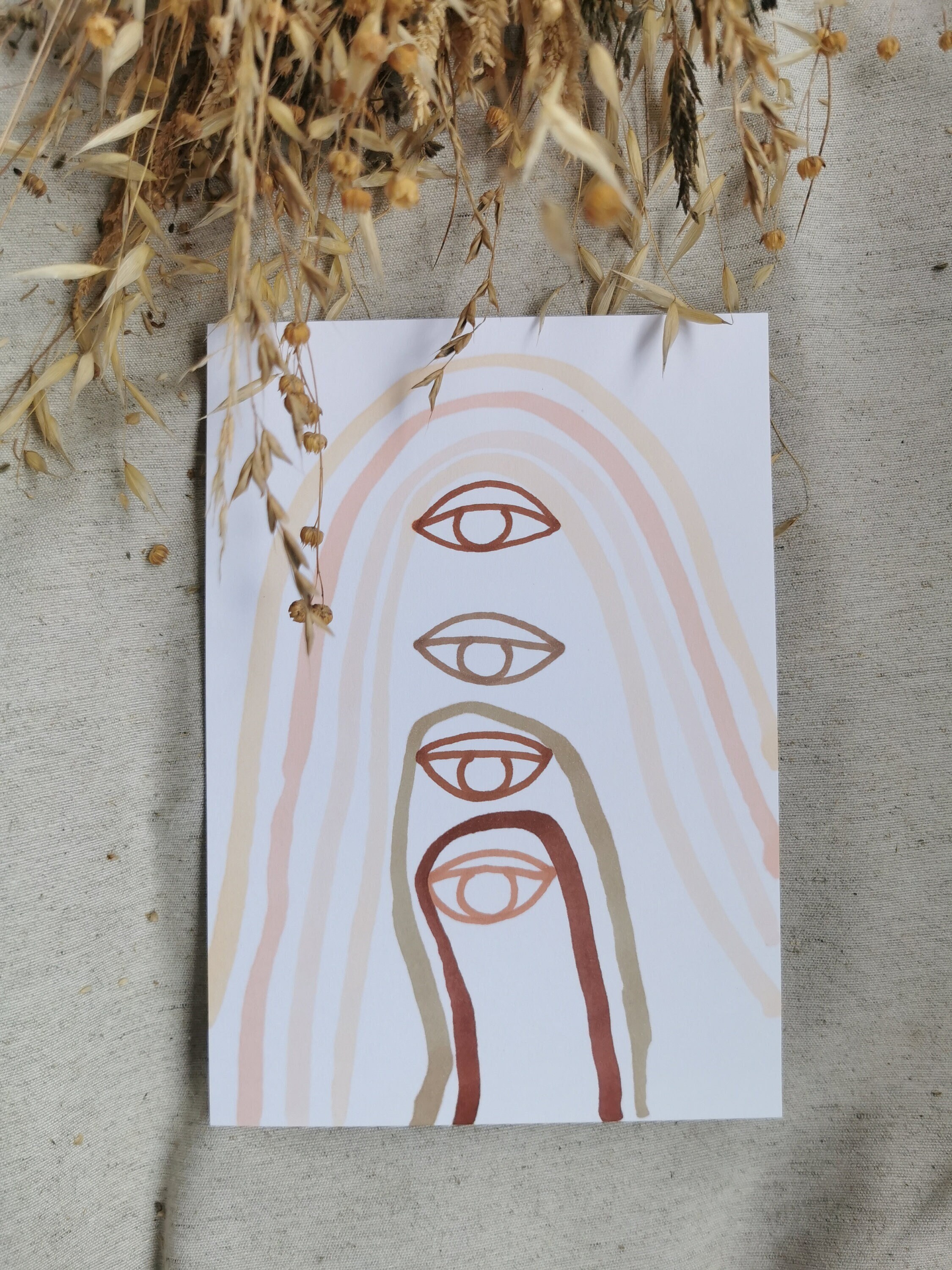 Illustration Les Yeux Arc-En-Ciel