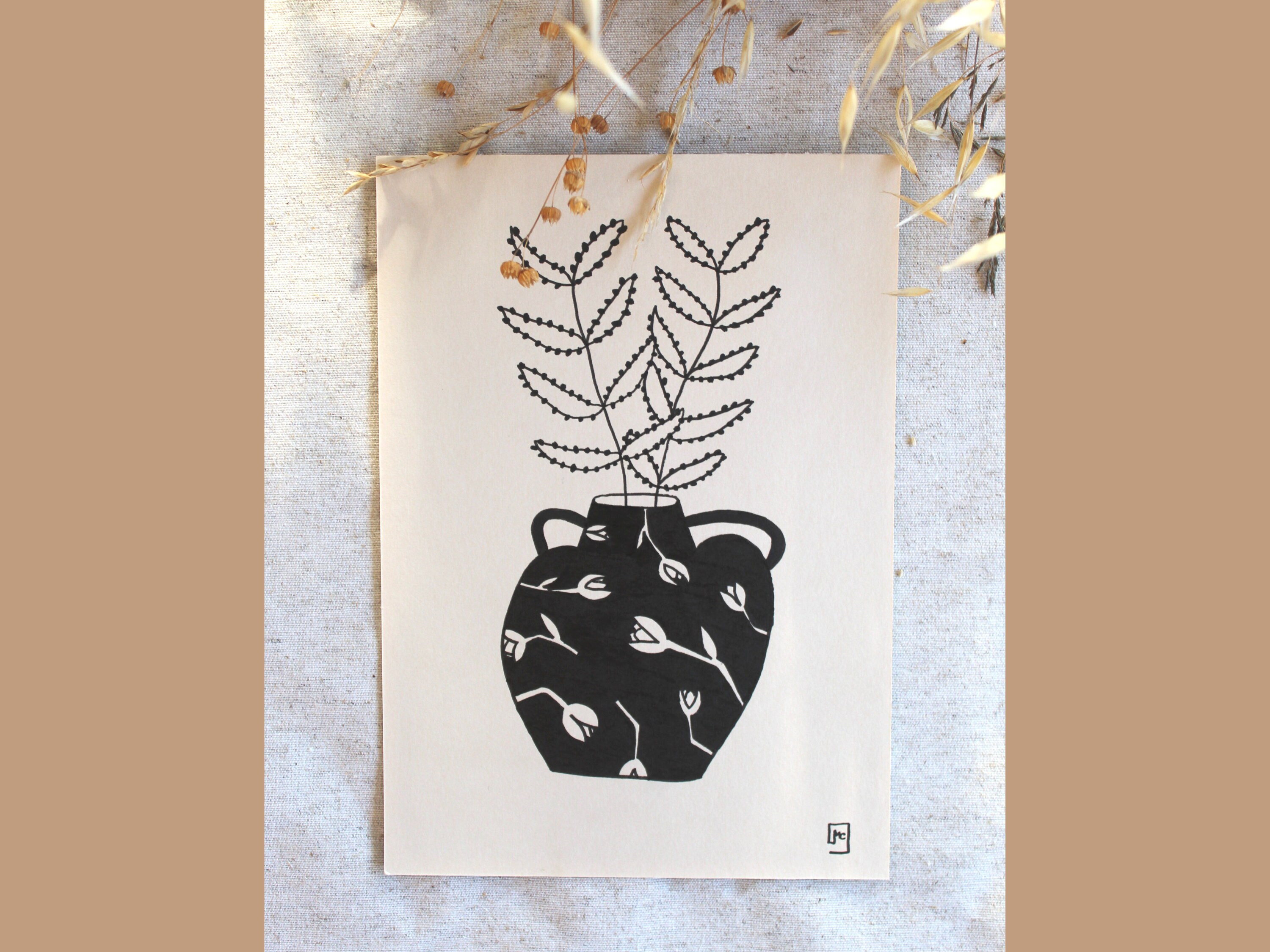 Illustration Le Vase Tulipe