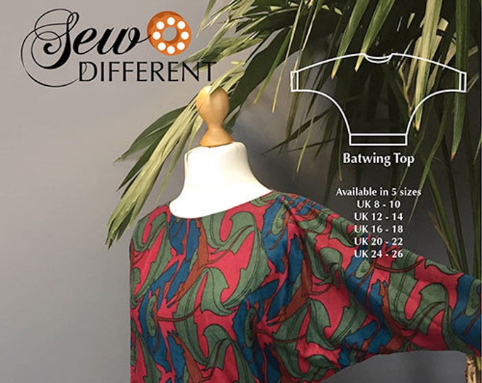 Sew Different Paper Sewing Pattern Batwing Top UK Sizes 8 26 Etsy