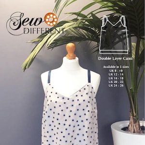 Sew Different Paper Sewing Pattern: Double Layer Cami UK Sizes 8 - 26