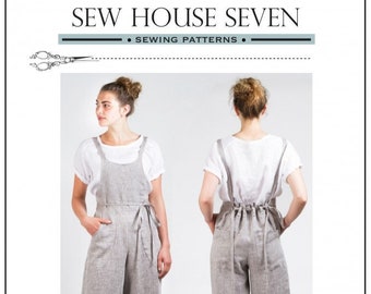 Sew House Seven Paper Sewing Pattern: #114 Burnside Bibs UK Sizes 4 - 24 OR 16-30