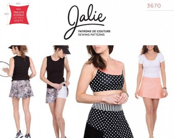 Jalie Paper Sewing Pattern: Loulouxe Skort 3670 - Children's Sizes 2-13 and Women's Sizes UK 8-26