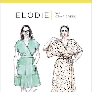 Closet Core Patterns Paper Sewing Pattern: Elodie Wrap Dress UK Sizes 4 - 24 (0-20 US) (30-50 EUR)