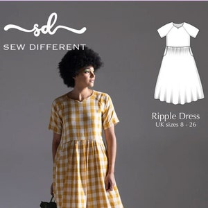 Sew Different Paper Sewing Pattern: Ripple Dress UK Sizes 8 - 26