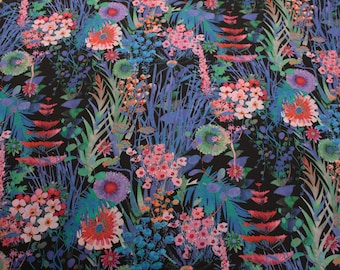 Liberty Fabrics Tana Lawn™ 'Tresco' E en morado y negro