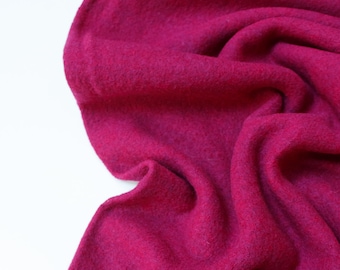 Boiled Wool Coating Fabric in Deep Cerise