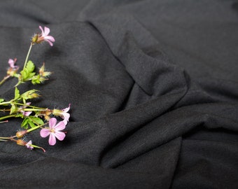 Organic Cotton and Bamboo Single Jersey in Black