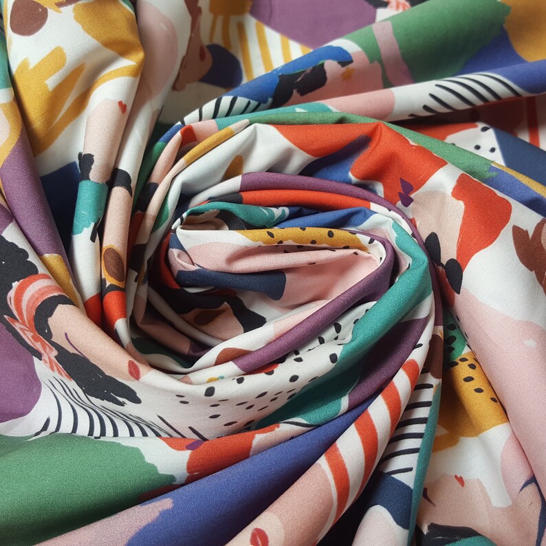 Lady Mcelroy Marlie Care Cotton Lawn With Colourful Ladies Etsy