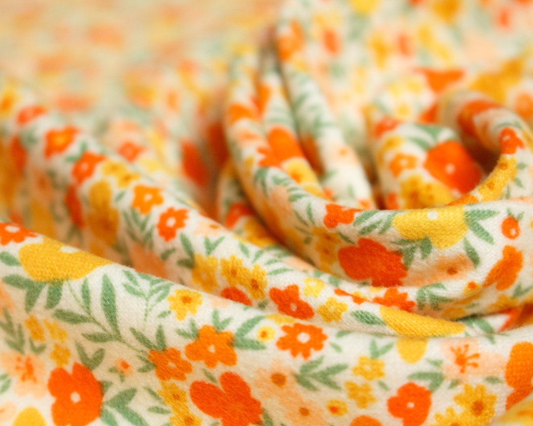 Art Gallery Cotton Flannel Fabric 'flowery Meadow Sunlit' Etsy