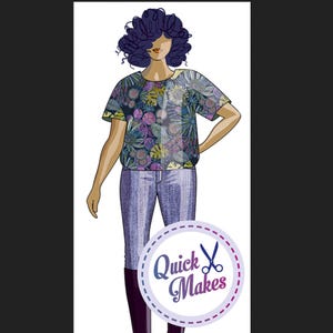 Sew Different Paper Sewing Pattern: Boxy Raglan Top UK Sizes 8 - 26
