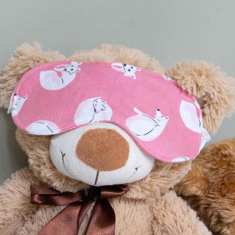 Organic Brushed Cotton Sleep Mask /'Arctic Fox/'