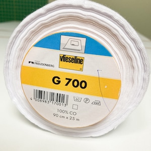 Vilene G700: Woven Fusible Interfacing, Medium Weight in White