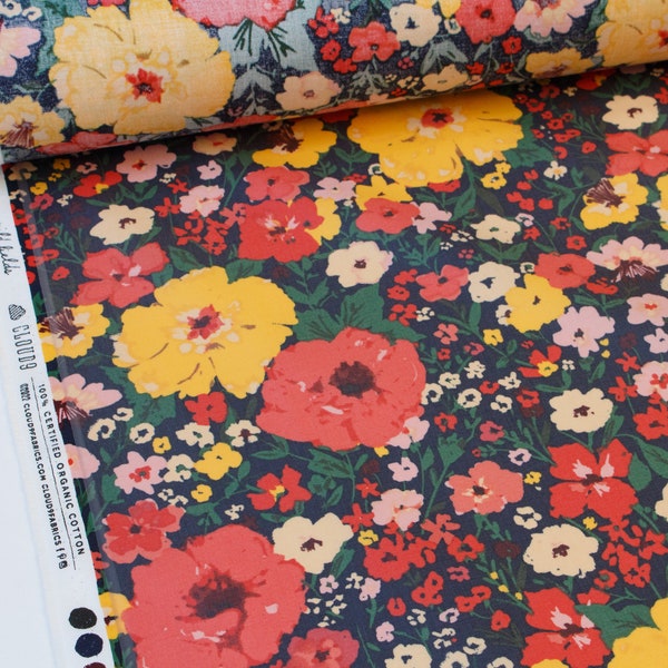 Cloud 9 Organic Cotton Laminate Fabric 'Wild Fields' From 'Sweet Beauties' by Alison Janssen