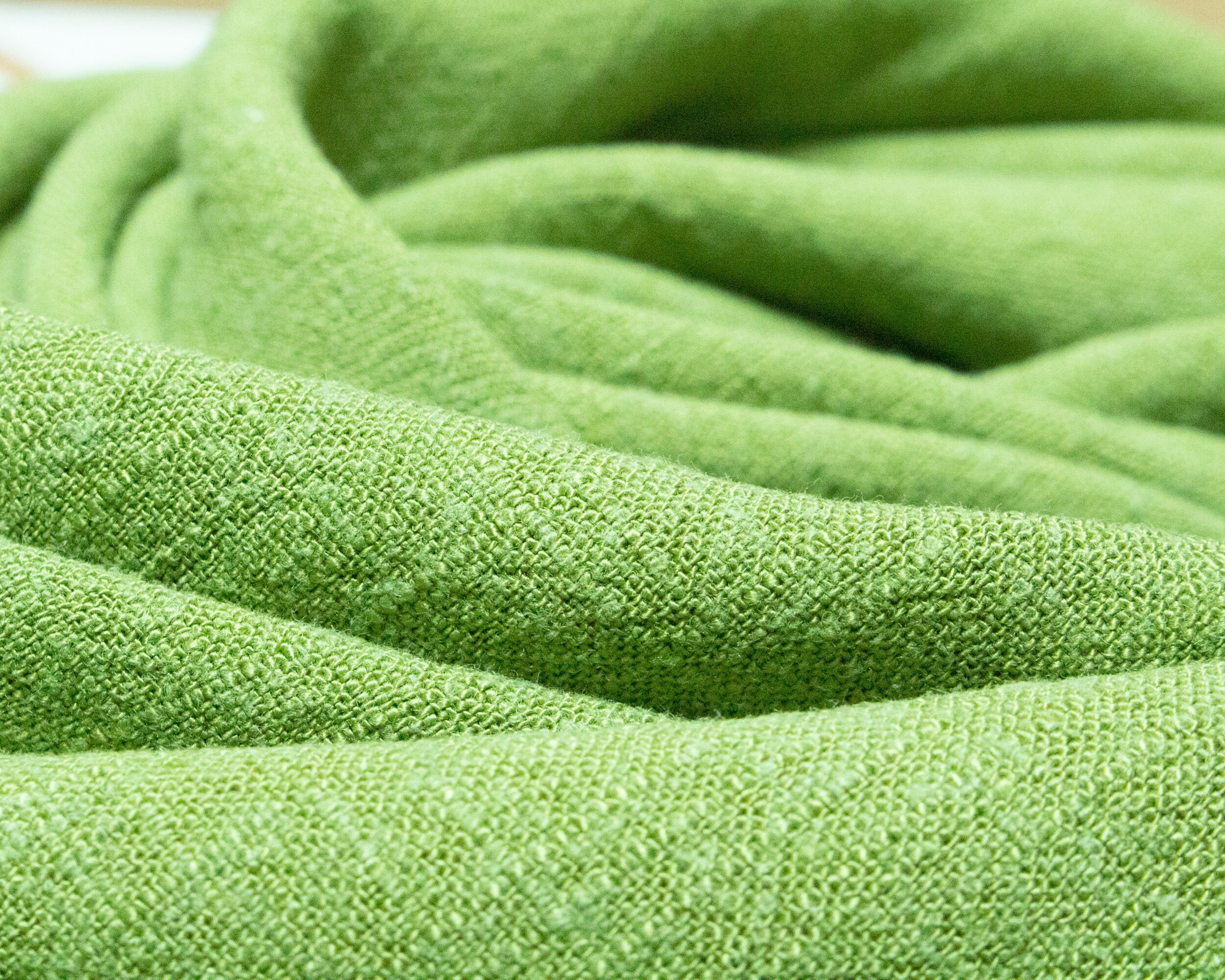 Soft Viscose Linen Mix Slub Weave Fabric in Olive Green Etsy