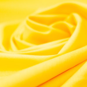 Plain Organic Cotton Poplin in Bright Yellow